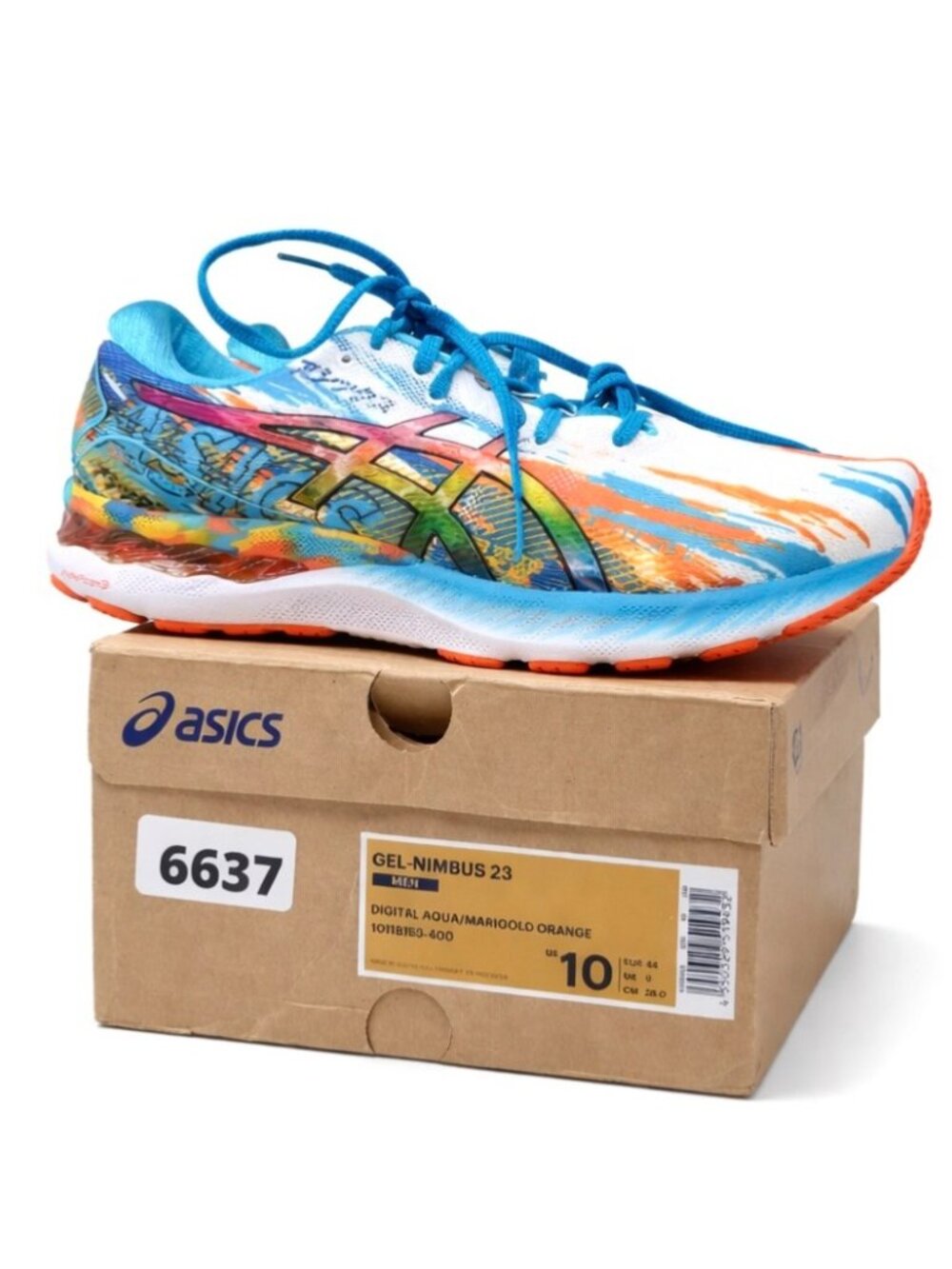 ASICS Gel-Nimbus 23 Color Injection Digital Aqua 1011B153-400 Mens 10 EU 44 - Picture 2 of 11